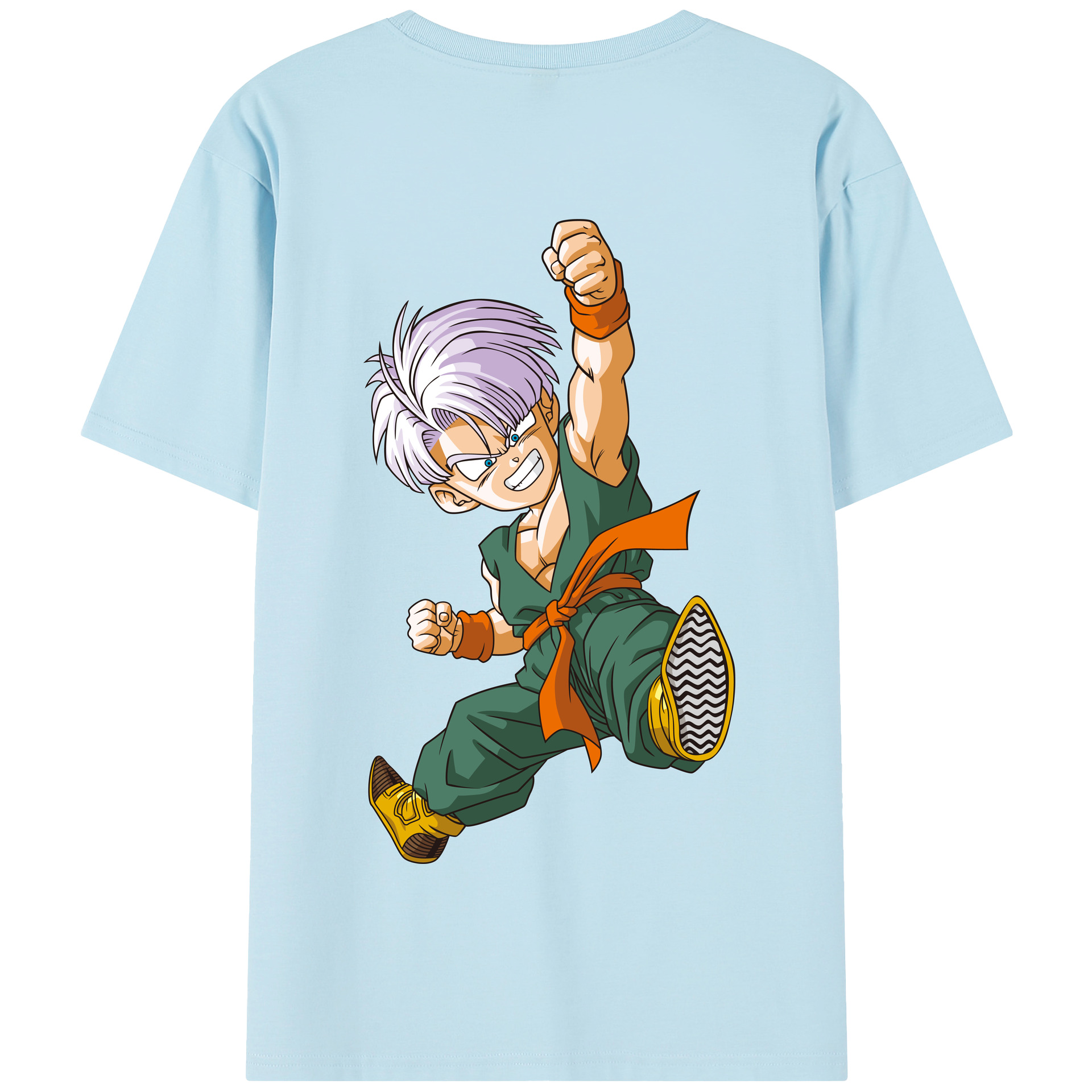 （画像用） ドラゴンボール トランクス（Torankusu）DRAGON BALL Trunks 綿100％半袖Tシャツ（背面プリント）